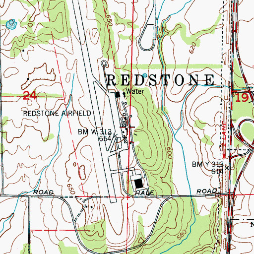 Topographic Map of Redstone Arsenal Fire Station 4, AL