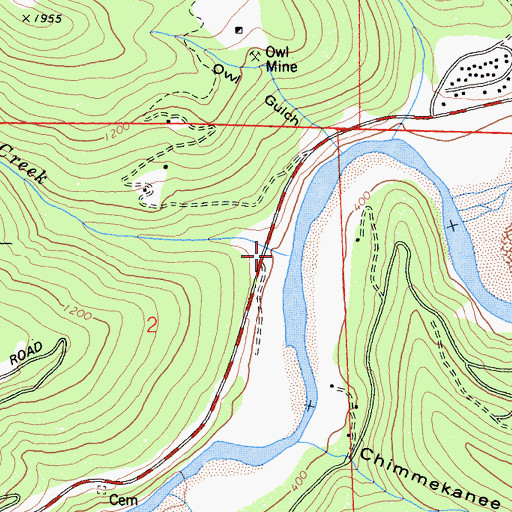 Topographic Map of Ullathorne Creek, CA