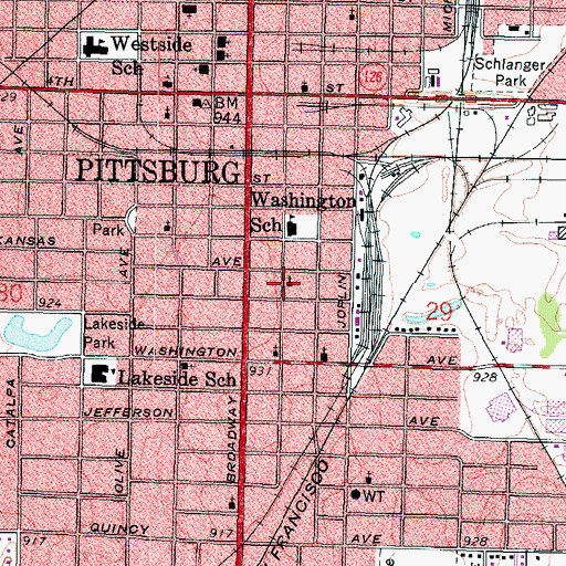 Topographic Map of Cornerstone Family Church, KS