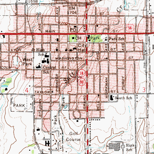Topographic Map of Saint Mark's Episcopal Church, KS