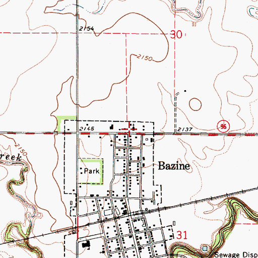 Topographic Map of Saint Luke Lutheran Church, KS