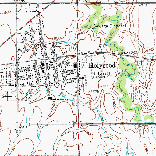 Topographic Map of Saint Peter Lutheran Church, KS
