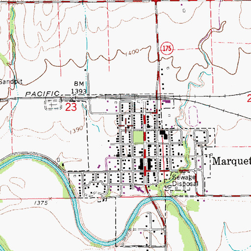 Topographic Map of Elim Lutheran Church, KS