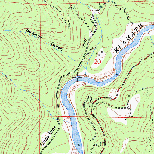 Topographic Map of Wilson Creek, CA