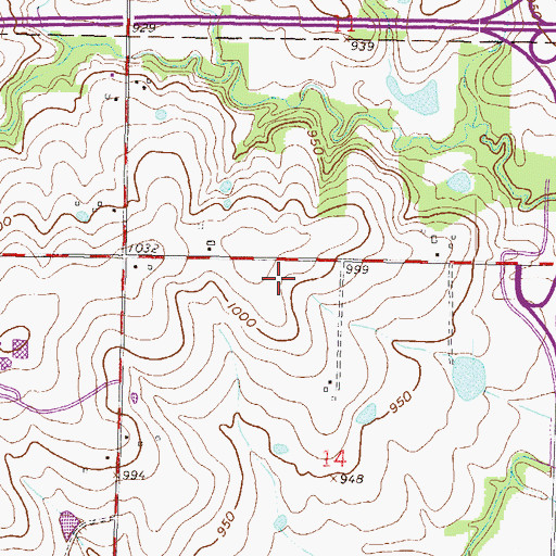 Topographic Map of Compass Corporate Center, KS