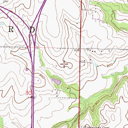 Topographic Map of Deer Creek Commons, KS