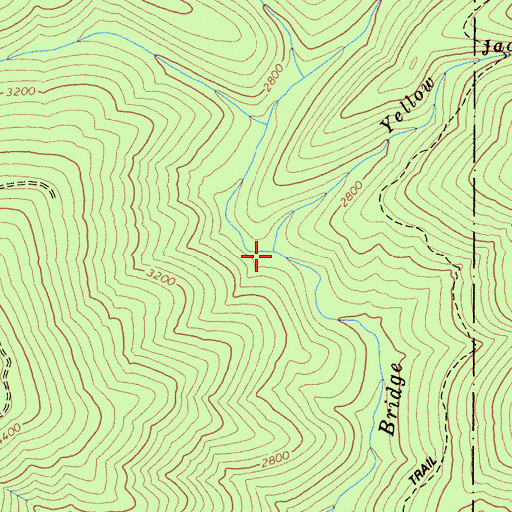 Topographic Map of Yellow Jacket Creek, CA