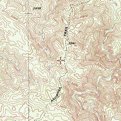 Topographic Map of Aguanga Trail, CA