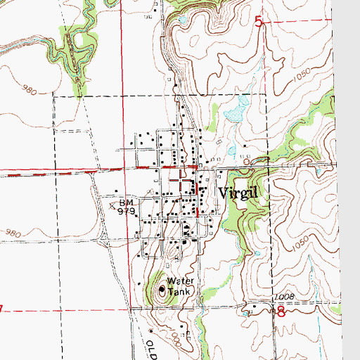 Topographic Map of Woodson County Co - Operative Association Grain Elevator Number 2, KS
