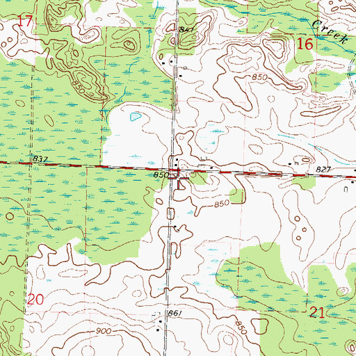 Topographic Map of Brazeau Township Fire Department, WI
