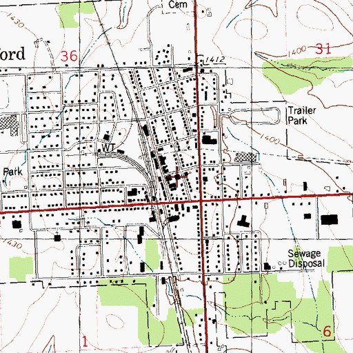 Topographic Map of Abbotsford Fire Department and Ambulance Service, WI