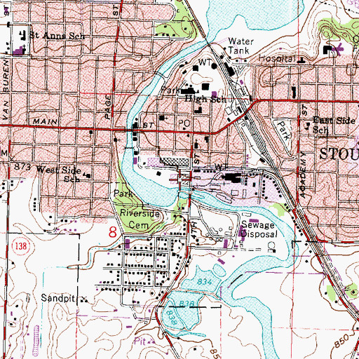 Topographic Map of Stoughton Area Emergency Medical Services, WI