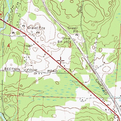 Topographic Map of Mountain Ambulance Service, WI