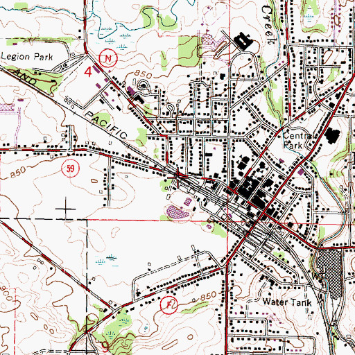 Topographic Map of Curtis Universal Ambulance Service Edgerton, WI