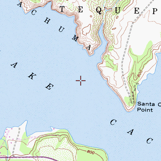 Topographic Map of Lake Cachuma, CA