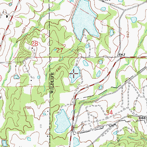 Topographic Map of August A Busch Lake Number 27, MO