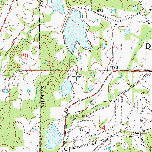 Topographic Map of August A Busch Lake Number 26, MO