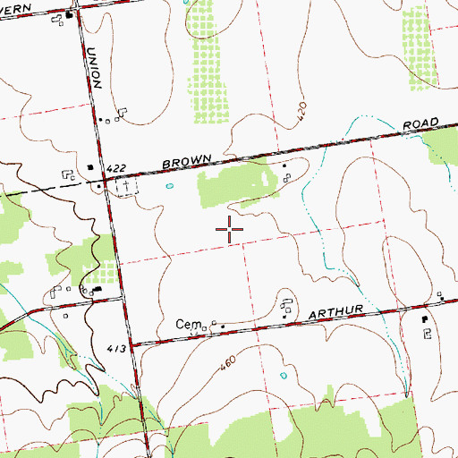 Topographic Map of Adirondack Farms, NY