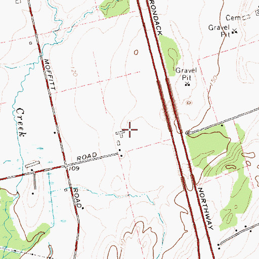 Topographic Map of Bubbins Farm, NY