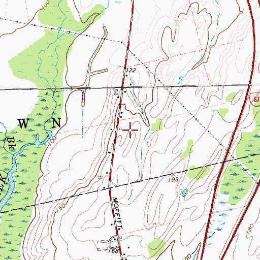 Topographic Map of Carter Farms, NY