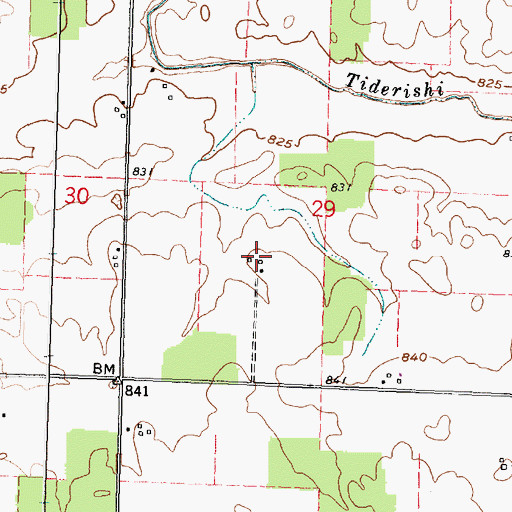 Topographic Map of Boehm Dairy Farm, OH