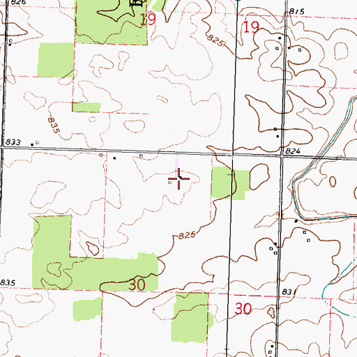 Topographic Map of K and J Farm, OH