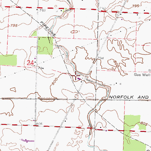 Topographic Map of Smith Dairy Farm, OH