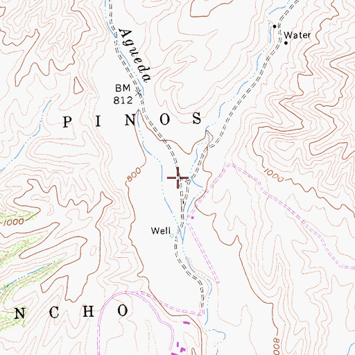 Topographic Map of Corrales Canyon, CA