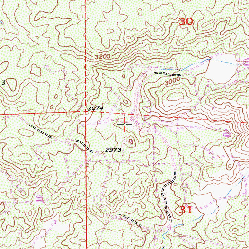 Topographic Map of Culp Valley, CA