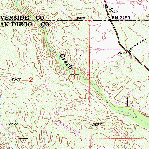 Topographic Map of Dameron Valley, CA