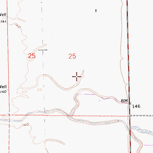Topographic Map of Five H Farms, CA