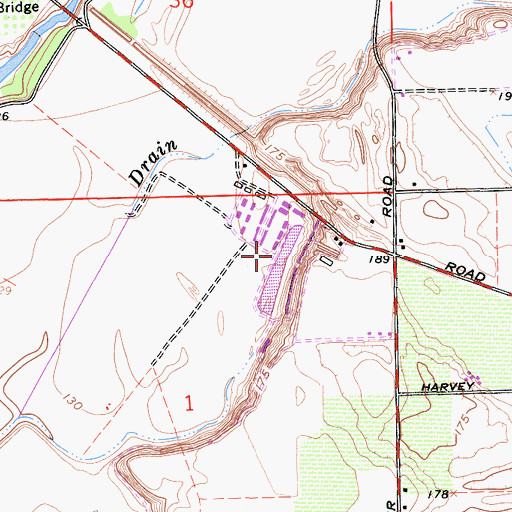 Topographic Map of P H Ranch, CA