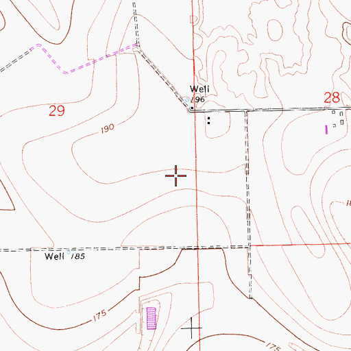 Topographic Map of Veldhuis North Dairy, CA