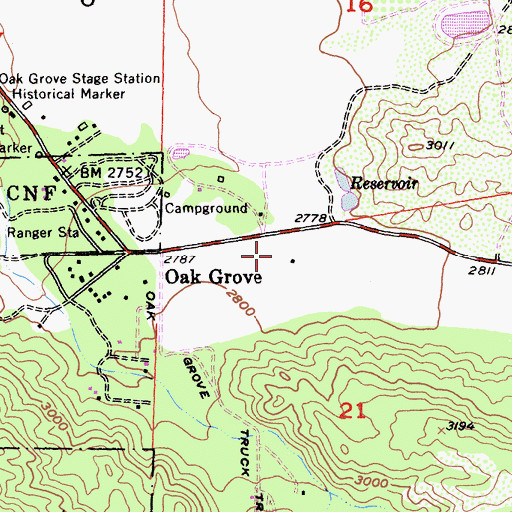 Topographic Map of Dodge Valley, CA