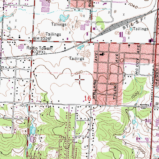 Topographic Map of Cecil Floyd Elementary School, MO