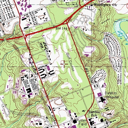Topographic Map of Fort Belvoir Community Hospital, VA