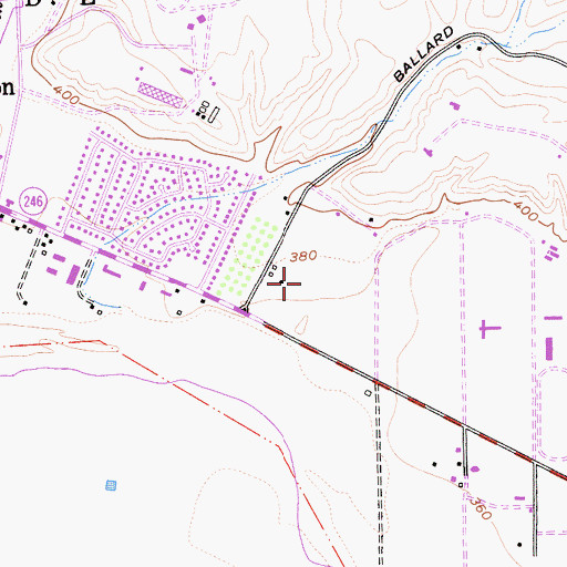 Topographic Map of Pollyrich Farms, CA