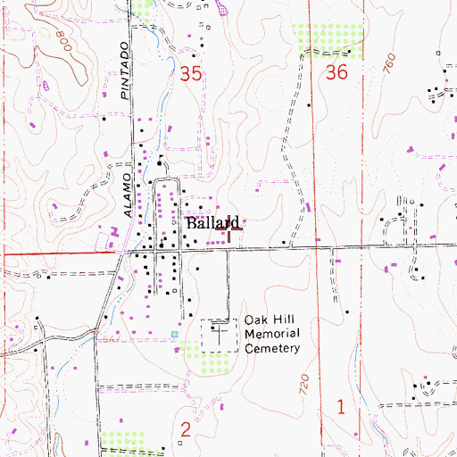 Topographic Map of Ballard Apple Farm, CA