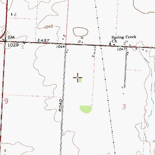 Topographic Map of Hill Farms, OH