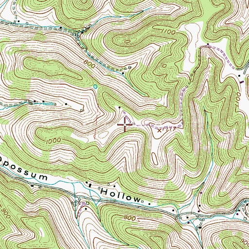 Topographic Map of Davis Cemetery, TN