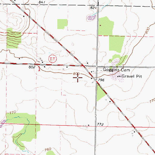 Topographic Map of Foust Farms, WI