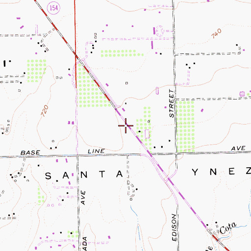 Topographic Map of Jimenez Farms, CA