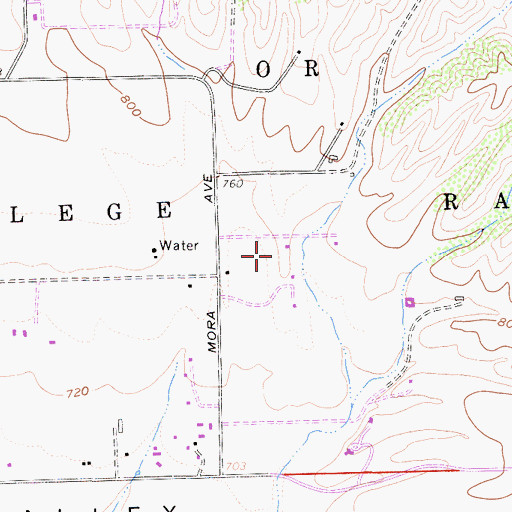 Topographic Map of Fanfare Farm, CA