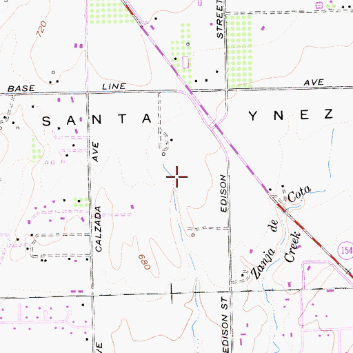 Topographic Map of Silver Maple Farm, CA