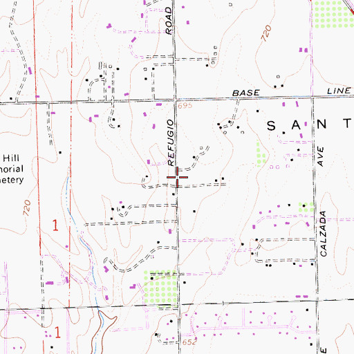 Topographic Map of Houtz Apple Farm, CA