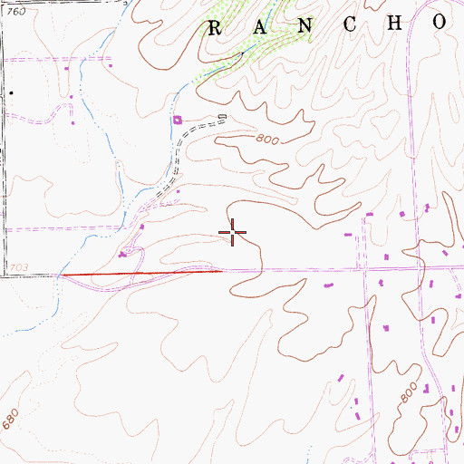 Topographic Map of Olive Hill Farm, CA