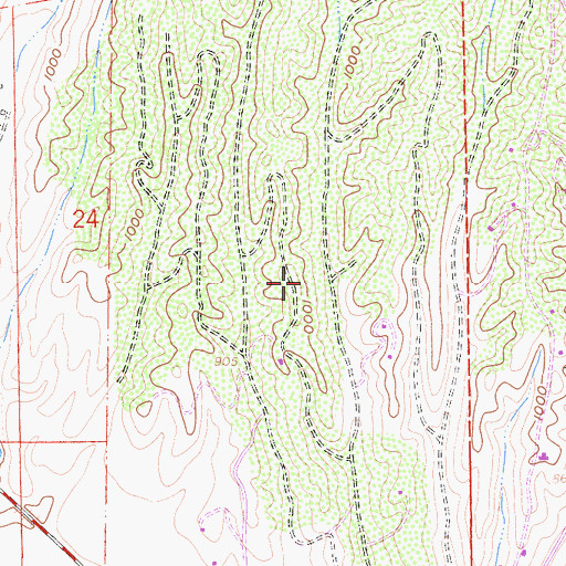Topographic Map of A J Ranch, CA