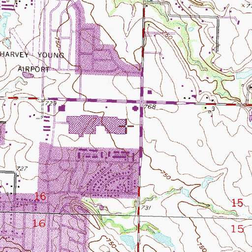 Topographic Map of University of Phoenix Tulsa Campus, OK