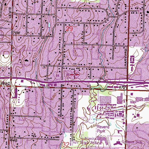 Topographic Map of Oklahoma Health Academy, OK