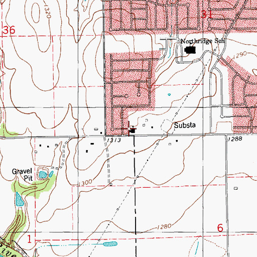 Topographic Map of Gethsemane Lutheran School, OK